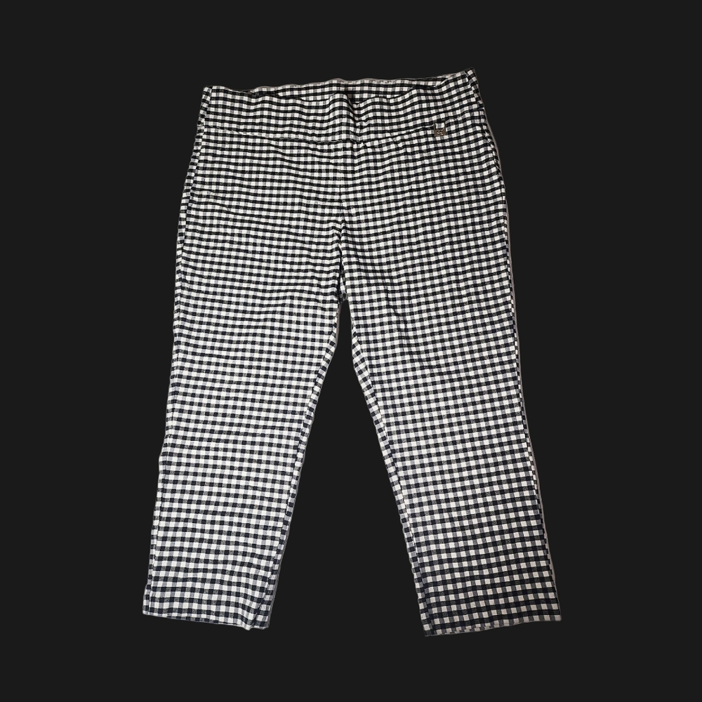 Rafaella black and white checkered ankle pants